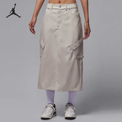 Nike/耐克正品Jordan女士透气时尚开衩休闲工装半身裙IO0584-104