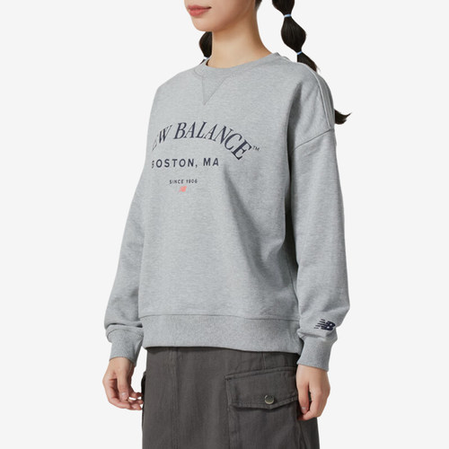 New Balance/NB正品运动女子舒适百搭休闲卫衣套头衫AWT51371-AG