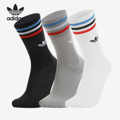 阿迪达斯男女运动休闲中筒袜