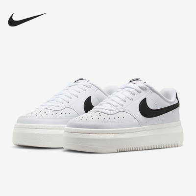 Nike/耐克正品CourtVisionAlta新款女经典白黑色板鞋DZ5394-107