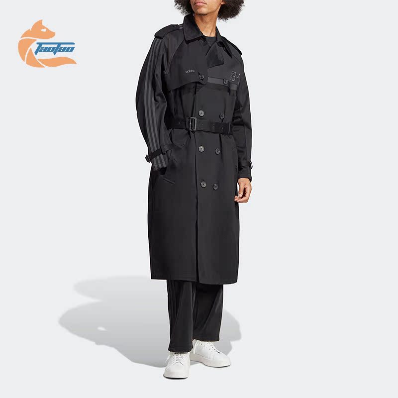 阿迪达斯男子休闲运动长款外套