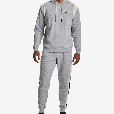 UA/安德玛正品Rival Alma Mater抓绒男士健身训练卫衣1373829-035