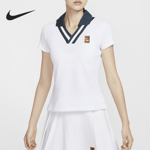 Nike/耐克正品Women by YOON女士翻领网球休闲短袖FZ0277-100