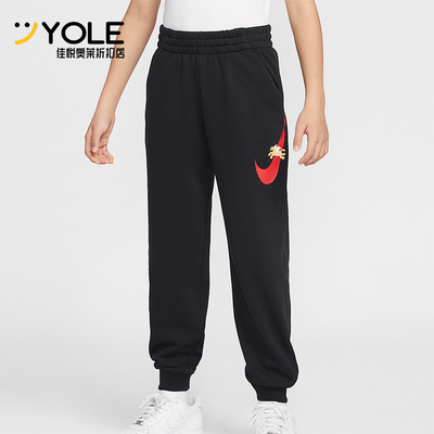 Nike/耐克正品Sportswear大童休闲松紧腰束脚印花长裤IQ3935-010