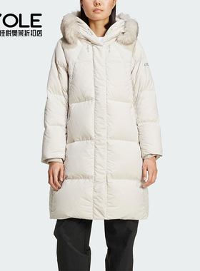 Adidas/阿迪达斯正品冬季女士长款鹅绒保暖时尚耐穿羽绒服KC8486