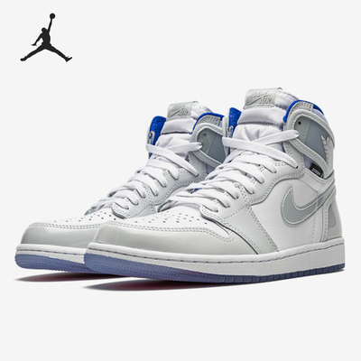 Nike/耐克正品Air Jordan 1 AJ1白蓝漆皮 渐变幻底 篮球鞋CK6637