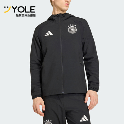 Adidas/阿迪达斯正品TIRO新款男黑色足球跑步经典夹克外套JZ9326