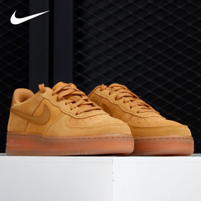 Nike/耐克正品AIR FORCE 1 (GS) 空一号大童女子经典板鞋BQ5485
