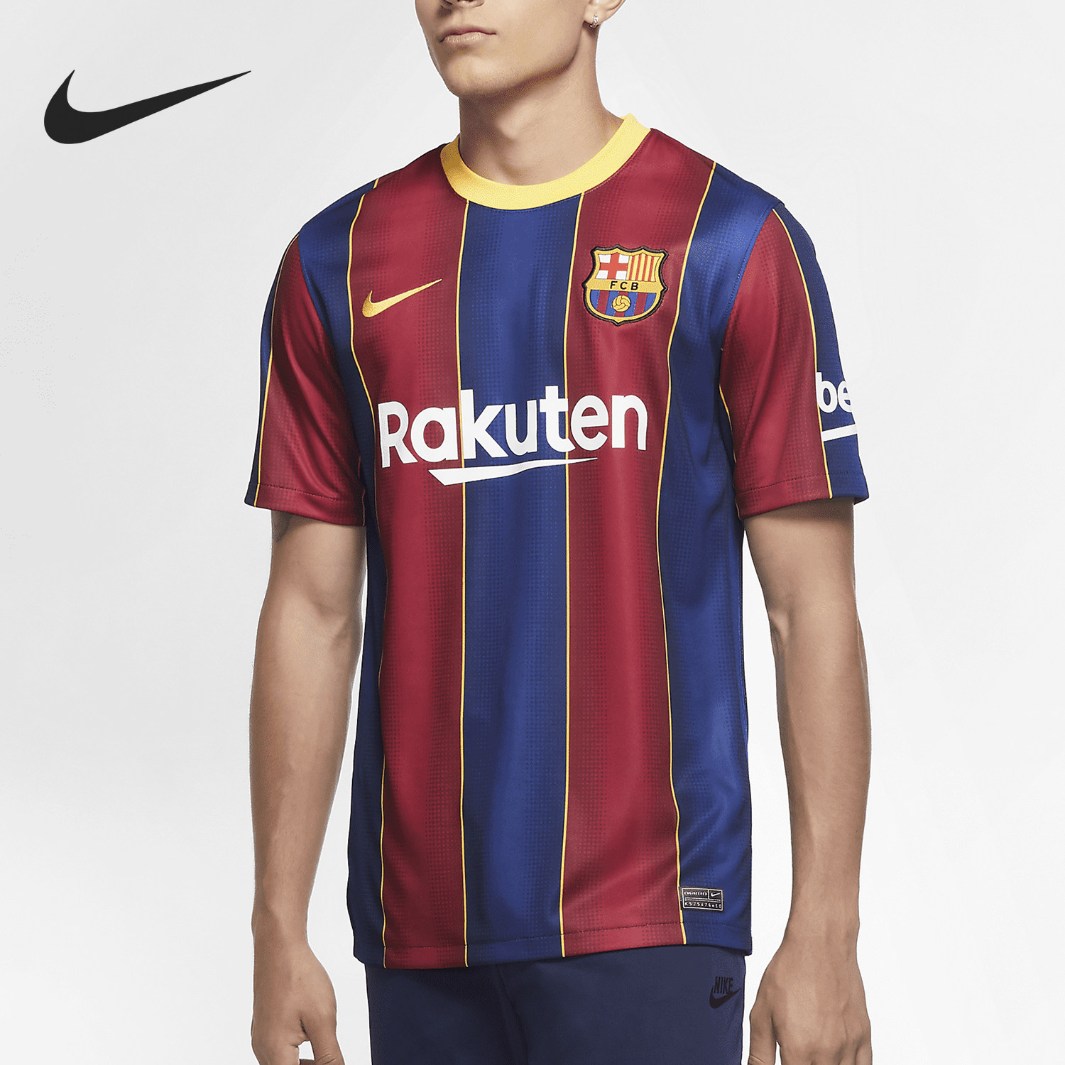 Nike/耐克正品夏季新款男士竖纹足球比赛运动球衣CD4232-456