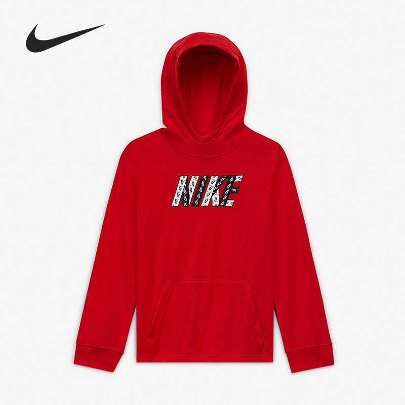 Nike/耐克正品当季新款大童连帽休闲套头卫衣CU9163-657