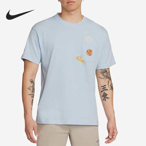 Nike/耐克正品新款男子胸前口袋针织印花运动T恤DR7967-441