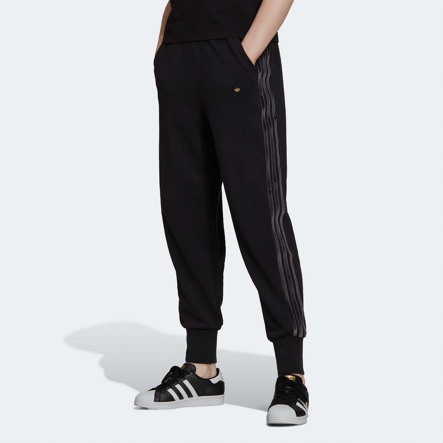 Adidas/阿迪达斯正品三叶草CUFFED PANT女子透气运动长裤H18036