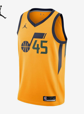 Nike/耐克正品米切尔爵士队45号男子篮球运动球衣CV9496-719