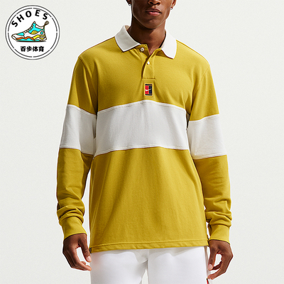Nike/耐克正品Court Heritage男士运动网球长袖POLO衫HQ1748-389