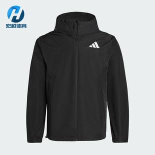 Adidas/阿迪达斯正品WOVENJACKET新款男女经典黑色夹克外套IB7052