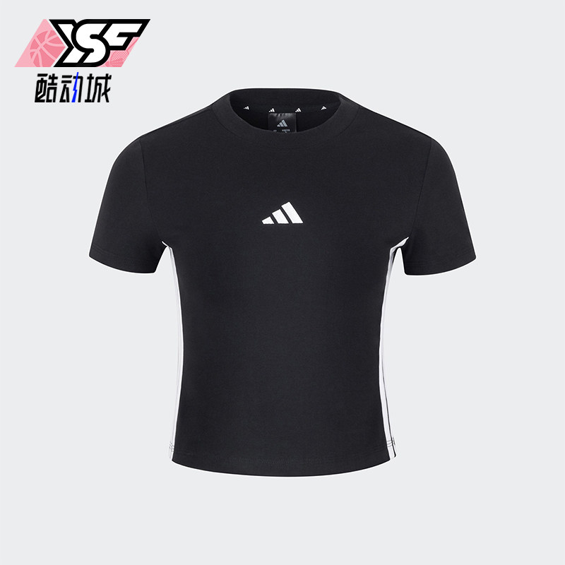Adidas/阿迪达斯正品W 3S SJ BABY T女士短款透气短袖JY8570 - 实物图