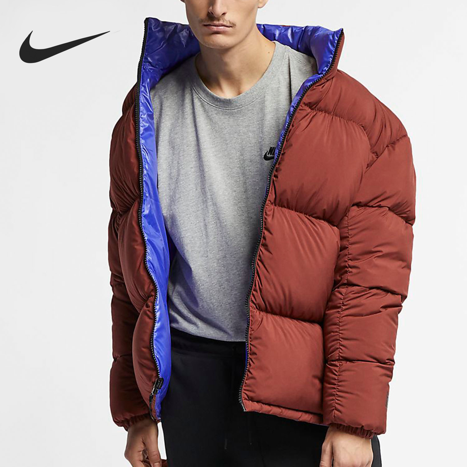 Nike/耐克正品舒适运动男士保暖时尚双面穿羽绒服外套AJ1992-250