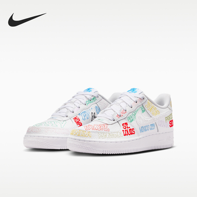 Nike/耐克正品AIR FORCE 1 GS女子大童经典运动板鞋IO9739-100