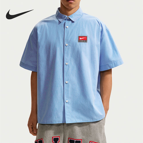 Nike/耐克正品夏季男士刺绣运动休闲透气衬衫T恤IF0927-427