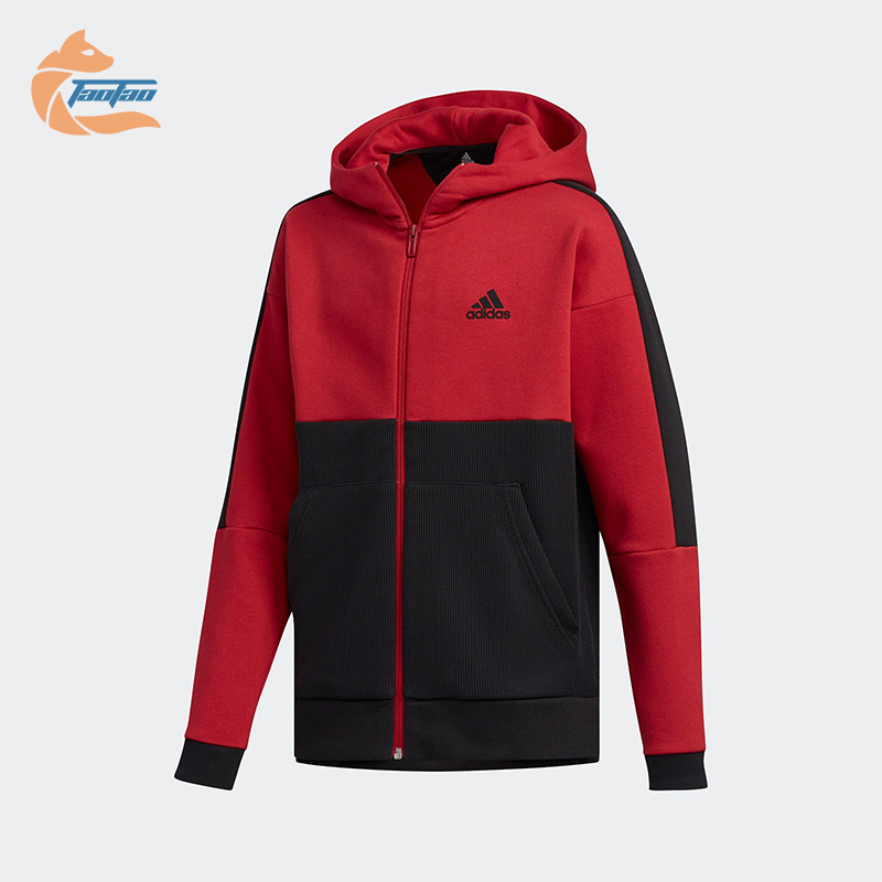Adidas/阿迪达斯正品PORT ID HOODIE大童休闲运动针织夹克EC9234
