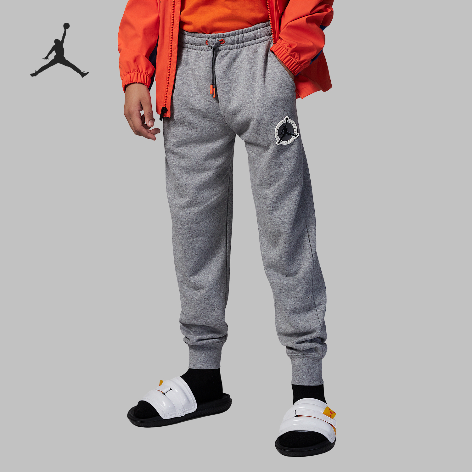 Nike/耐克正品JORDAN大童系带束脚针织透气长裤FN6491-091