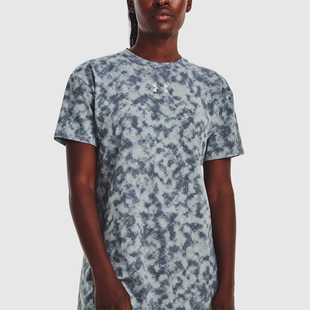 1376745 女子印花扎染运动休闲套头短袖 2025新款 465 安德玛正品