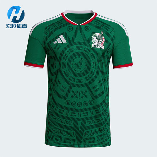 Adidas/阿迪达斯正品MEXICO 26男士训练足球套头运动短袖JL8580