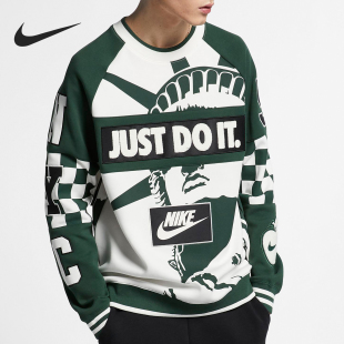 圆领针织宽松透气休闲卫衣AR1984 运动男士 133 耐克正品 Nike