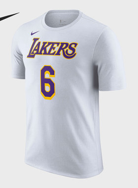 Nike/耐克正品洛杉矶湖人队NBA男子运动篮球短袖CV8529-116