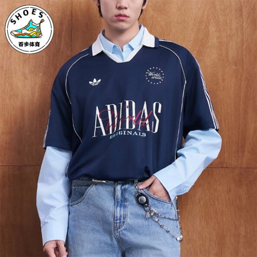 Adidas/阿迪达斯正品三叶草针织宽松休闲潮流短袖POLO衫KY2192