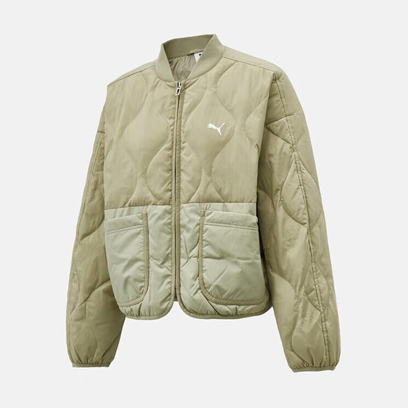 Puma/彪马正品含羽绒外套新款女浅绿色柔软经典夹克外套635502-82
