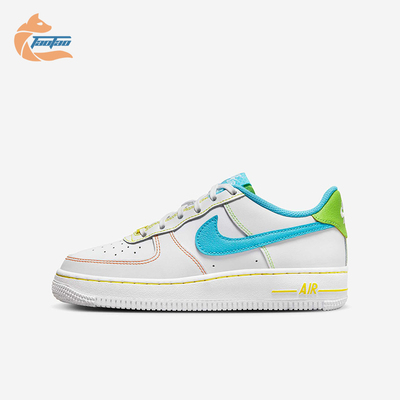 Nike/耐克正品Air Force 1 GS女子大童经典低帮板鞋FJ4614-100