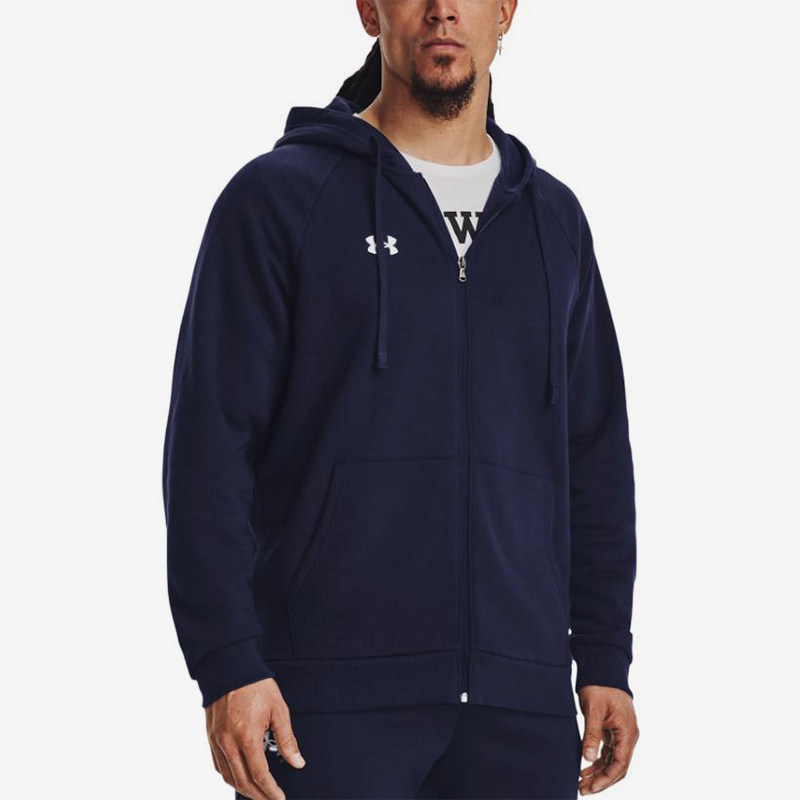 UA/安德玛正品Rival Fleece FZ Hoodie男士针织外套1379767-410