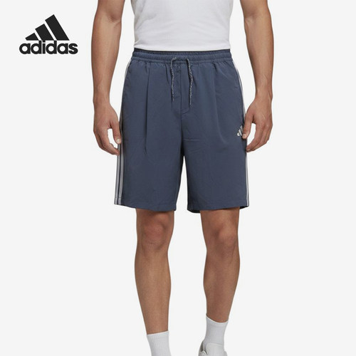 Adidas/阿迪达斯正品WOVEN条纹中腰系带休闲经典短裤男短裤LC8852