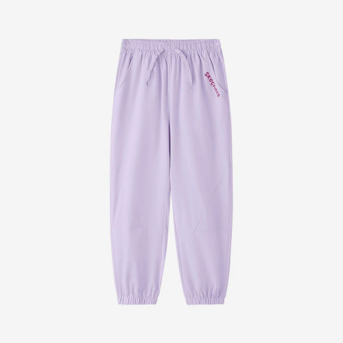 Skechers斯凯奇正品儿童宽松松紧腰束脚系带长裤P226K019-00EW