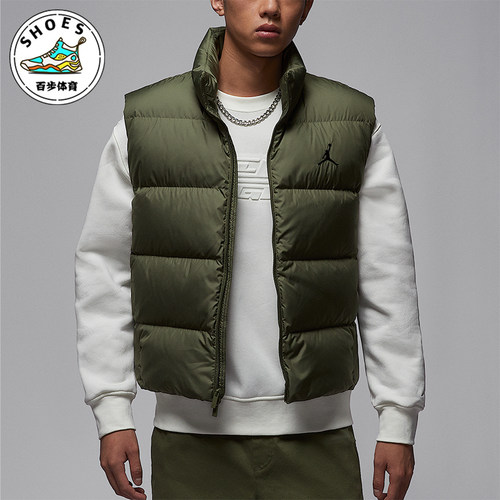 Nike/耐克正品JORDAN男士休闲立领保暖宽松羽绒马甲IF4262-222
