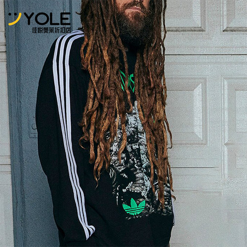 阿迪达斯男士圆领长袖T恤