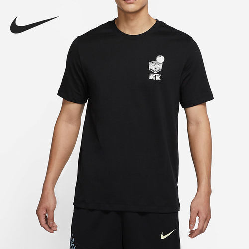 Nike/耐克正品夏季新款男子运动印花圆领短袖T恤DR7638-010