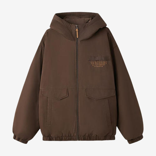 Skechers斯凯奇正品男女防寒保暖户外运动连帽棉服L126U002-05U5
