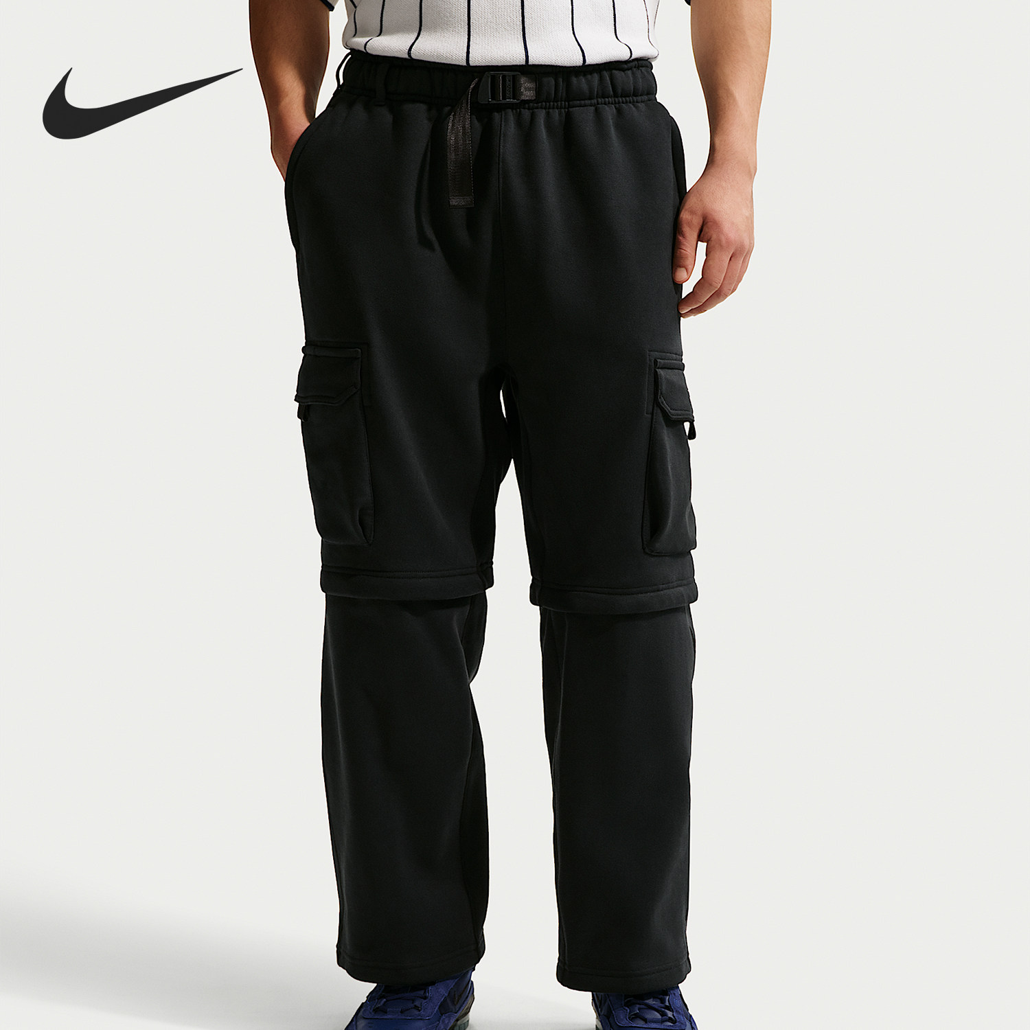Nike/耐克正品秋冬男士针织抓绒经典工装拉链拆卸长裤IF0660-010