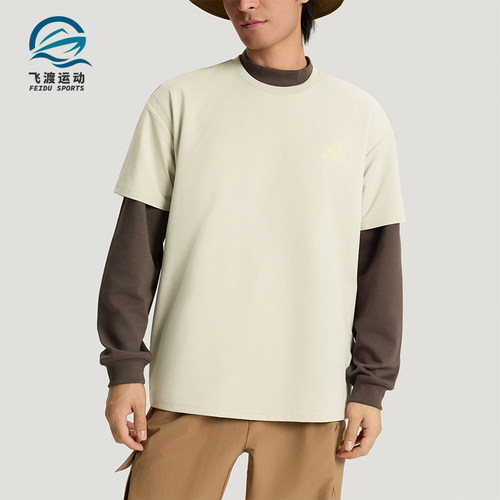 Adidas/阿迪达斯正品夏季男士运动户外时尚印花宽松短袖T恤KE3703