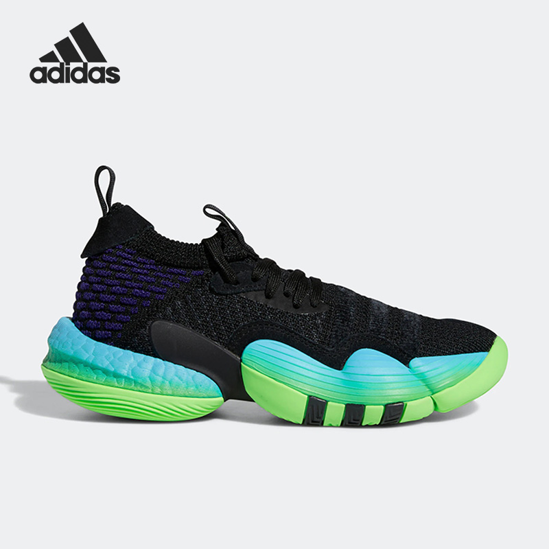 Adidas/阿迪达斯正品特雷杨2代新款男童低帮透气运动篮球鞋H06486