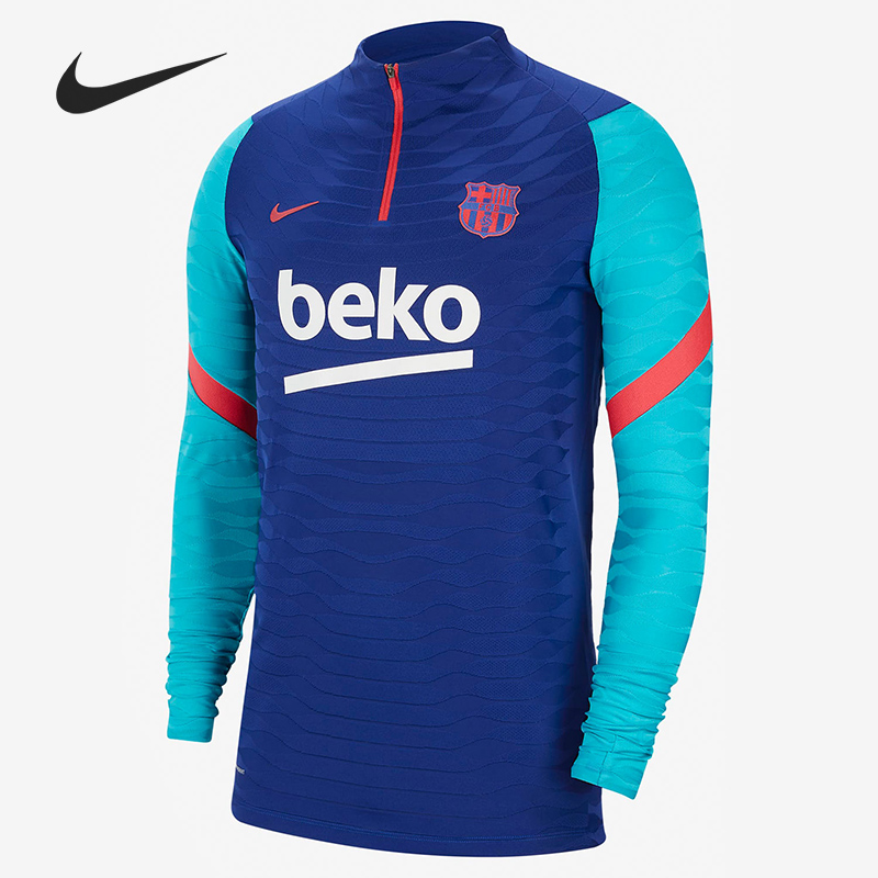 Nike/耐克正品巴萨VAPORKNIT男子运动足球训练长袖T恤CW1382-456