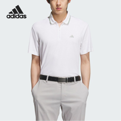 Adidas/阿迪达斯正品新款男女白色亲肤经典休闲短袖Polo衫JE8326