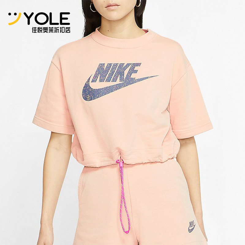 Nike/耐克正品2025女士日常圆领套头透气印花运动短袖CJ2276-287