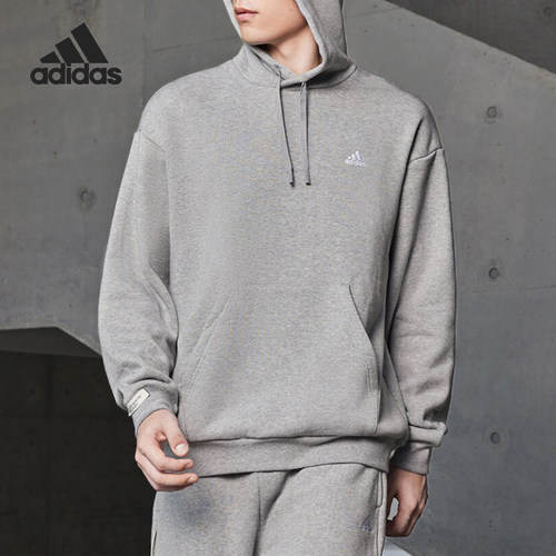 Adidas/阿迪达斯正品新款男女加绒运动休闲连帽卫衣IV7586