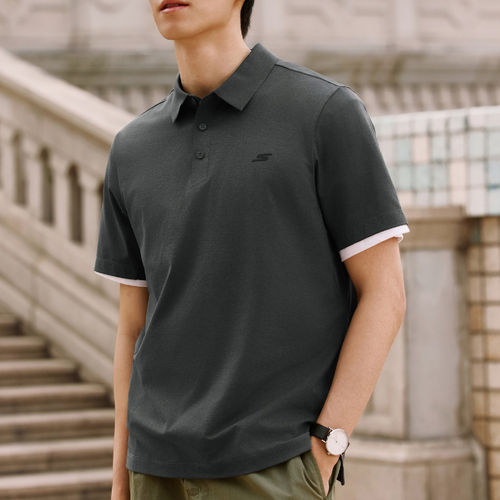 Skechers斯凯奇正品男吸湿速干透气防晒高弹翻领衫P226M183-006L