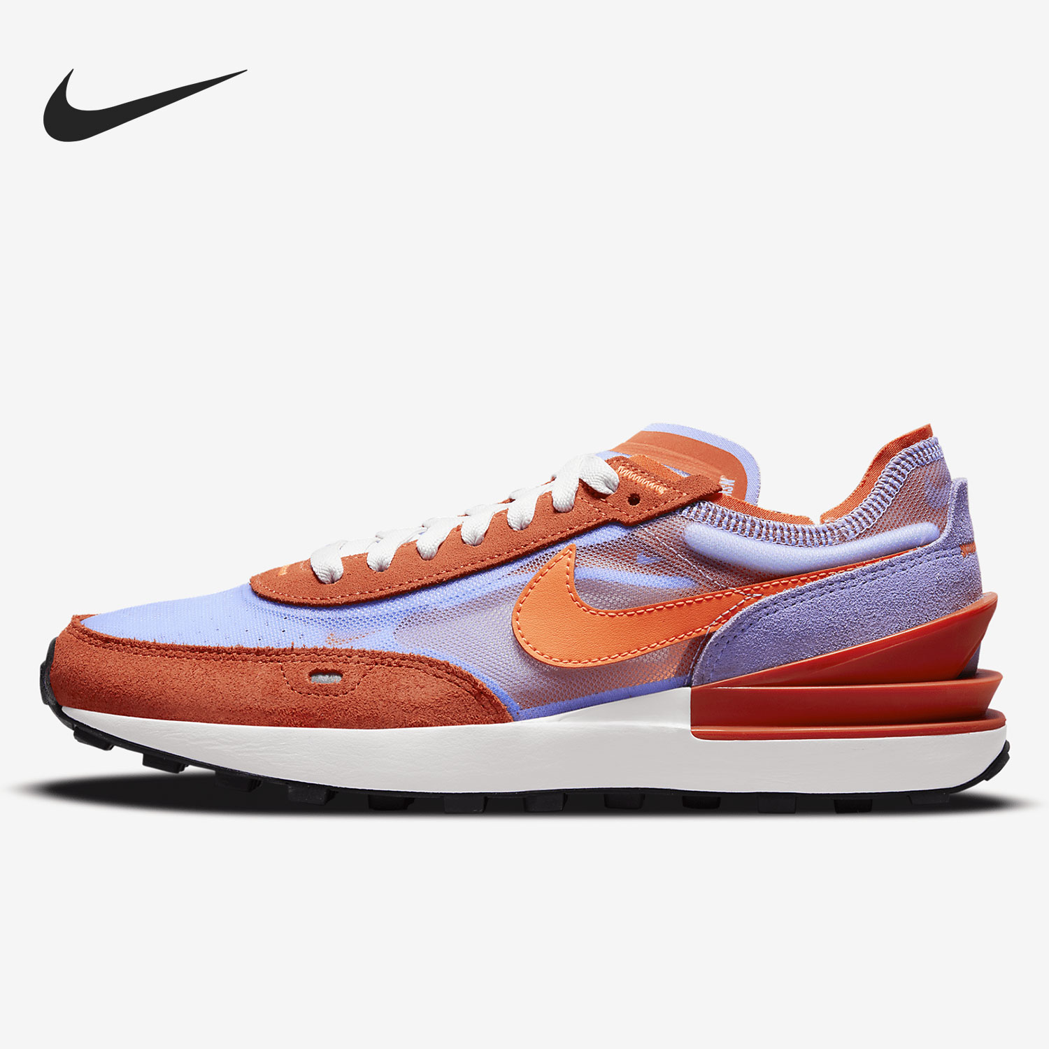 Nike/耐克Waffle One橘色紫色男女休闲运动低帮跑步鞋DC2533-800