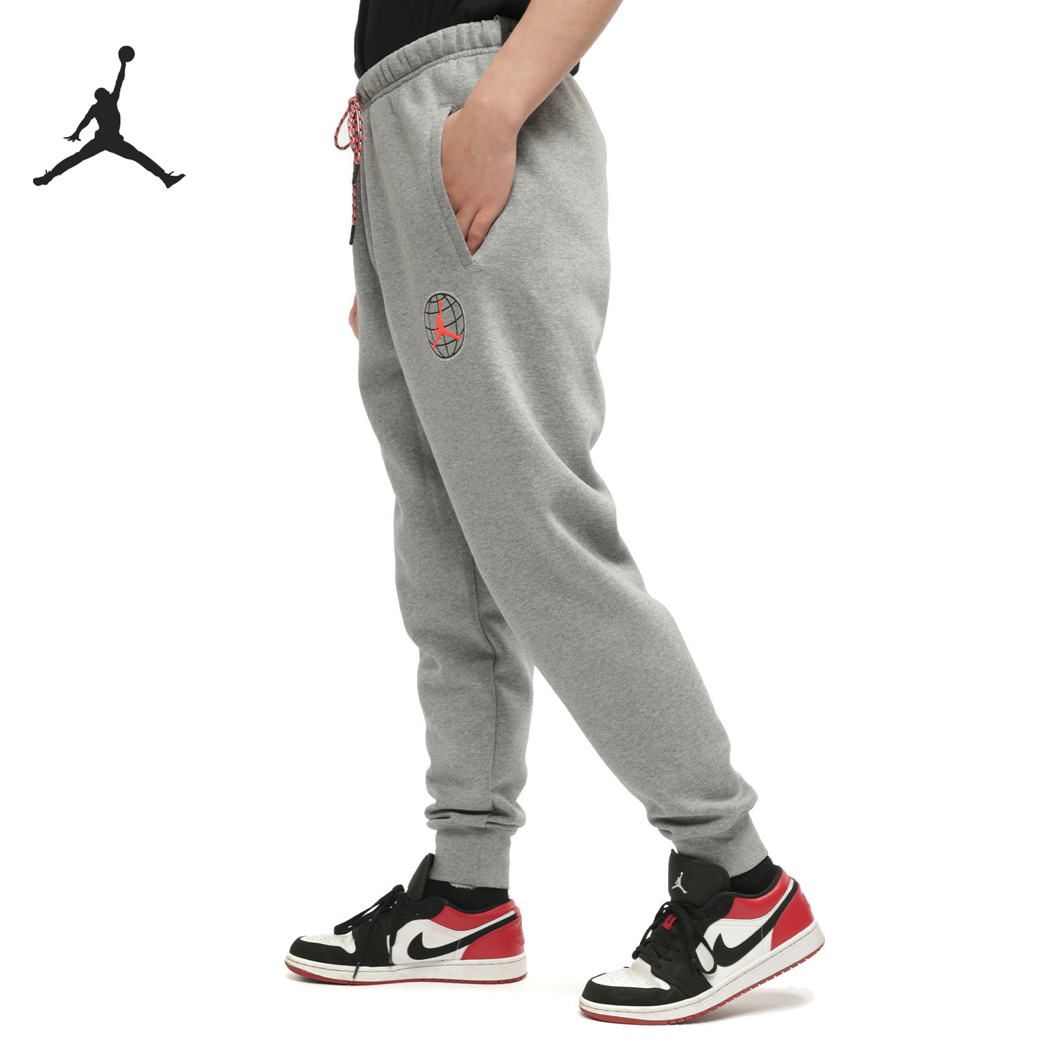 Nike/耐克正品 JORDAN 男子篮球运动休闲加绒收口长裤CT3496