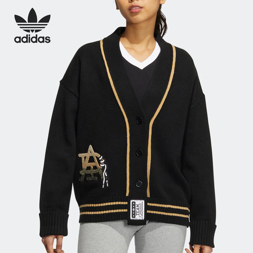 Adidas/阿迪达斯正品三叶草当季新款女子针织开衫HS9523